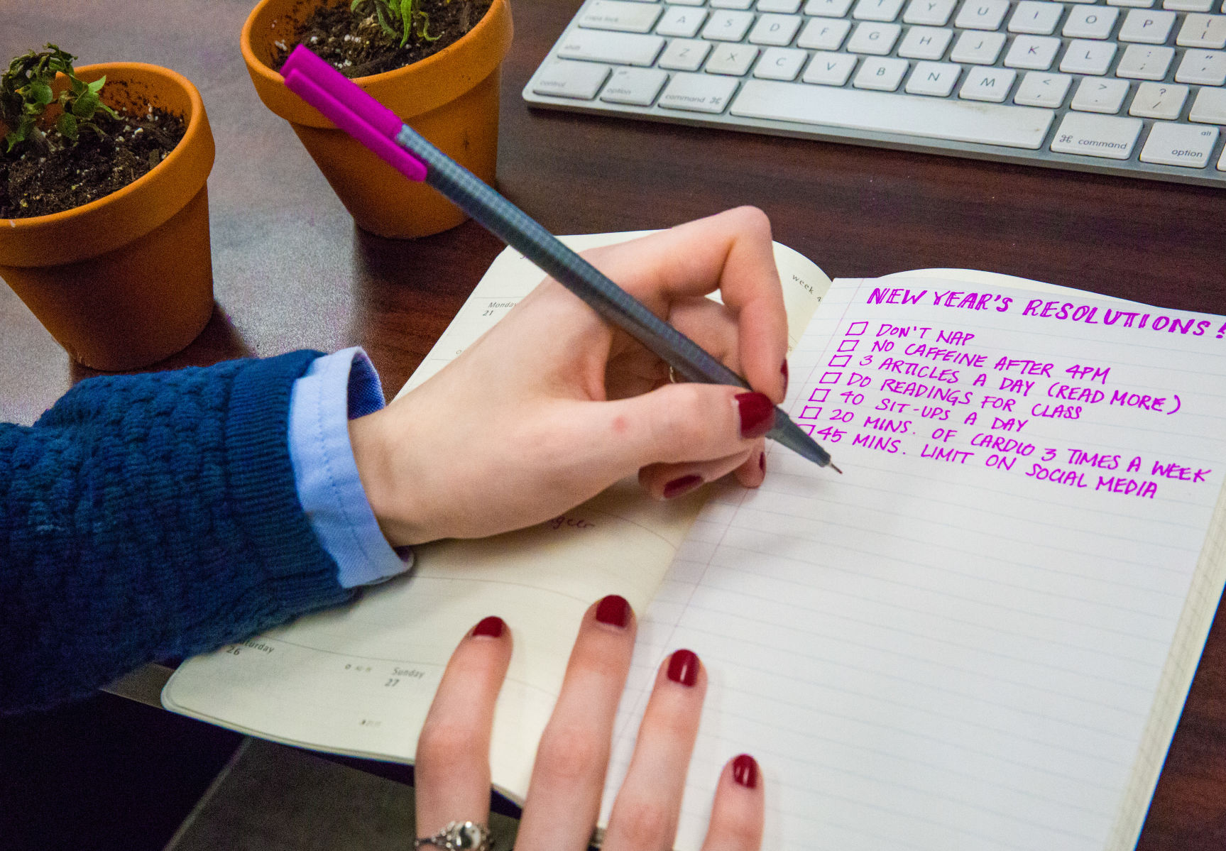 Writing SMART resolutions photo